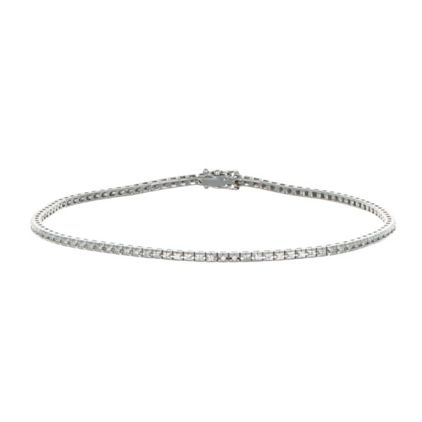 Bracciale oro bianco tennis con diamanti