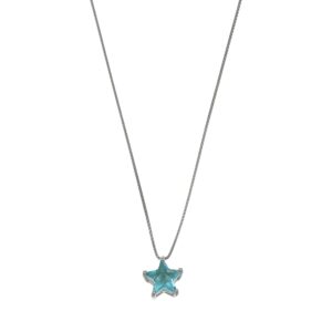 Collana argento con ciondolo stella zircone acqua gioia vera