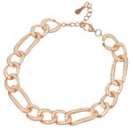 Bracciale argento rosato con zirconi bianchi gioia vera