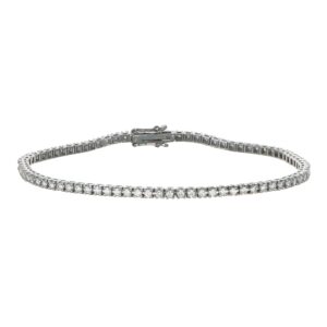 Bracciale oro bianco tennis con diamanti