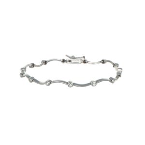 Bracciale oro bianco con diamanti