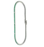 Bracciale oro bianco tennis con smeraldi e diamanti