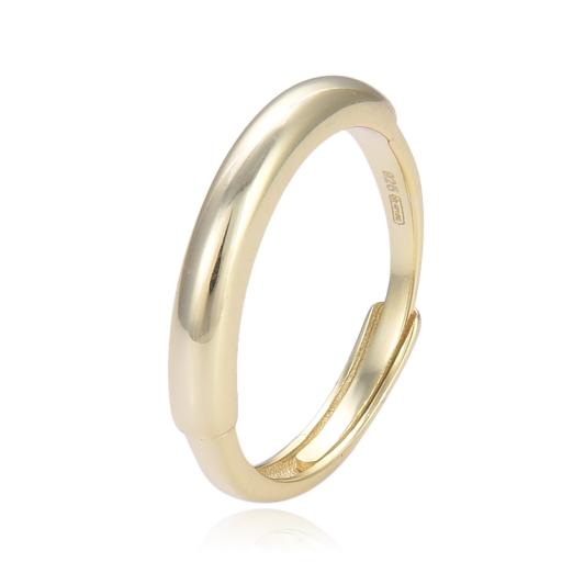 Anello argento dorato bombato