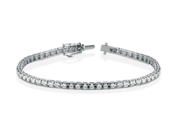 Bracciale oro bianco tennis con diamanti