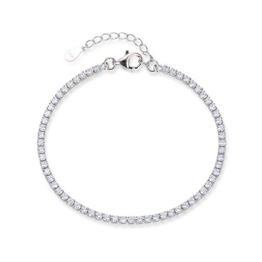 Bracciale argento tennis con zirconi bianchi