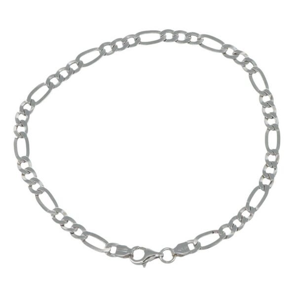 Bracciale oro bianco maglia tre piu uno