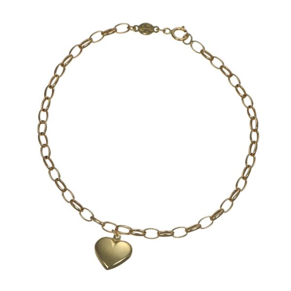 Bracciale oro giallo con ciondolo cuore