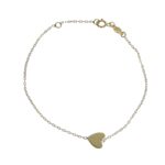 Bracciale oro giallo con cuore liscio