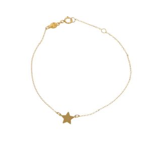 Bracciale oro giallo con ciondolo stella