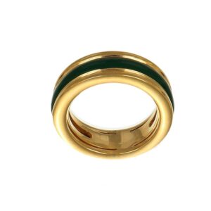 Anello argento smaltato verde labrioro