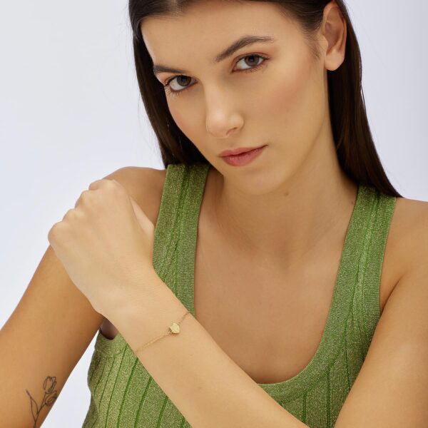 Bracciale acciaio dorato con gufo sagapo