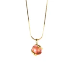 Collana argento dorato con pendente in ottone e cristalli andrea marazzini