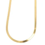 Collana oro giallo maglia piatta