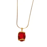 Collana argento dorato con pendente in ottone e cristalli andrea marazzini