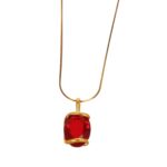 Collana argento dorato con pendente in ottone e cristalli andrea marazzini