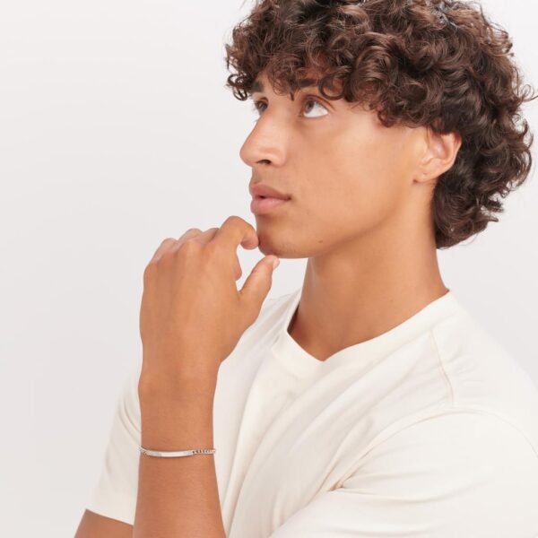 BRACCIALE PROUD IN ACCIAIO, CATENA GRUMETTA E CENT