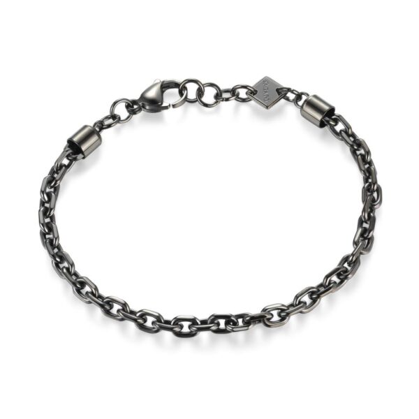 BRACCIALE AMISTAD IN ACCIAIO E PVD GUN CON CATENA