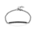 BRACCIALE PROUD IN ACCIAIO, CENTRALE INCISO E SMAL