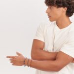 BRACCIALE RIOT IN ACCIAIO E DIASPRO ROSSO