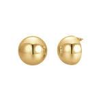 ORECCHINI DONNA A BOTTONE 16 MM IN ACCIAIO IP GOLD