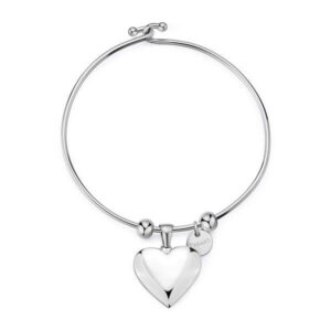 BRACCIALE RIGIDO STELLAR IN ACCIAIO 316L, CON PENDENDE CUORE