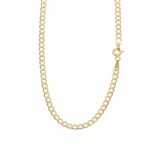 Collana oro giallo piatta