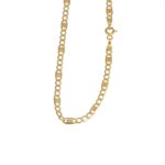Collana oro giallo tre piu uno lucido satinata