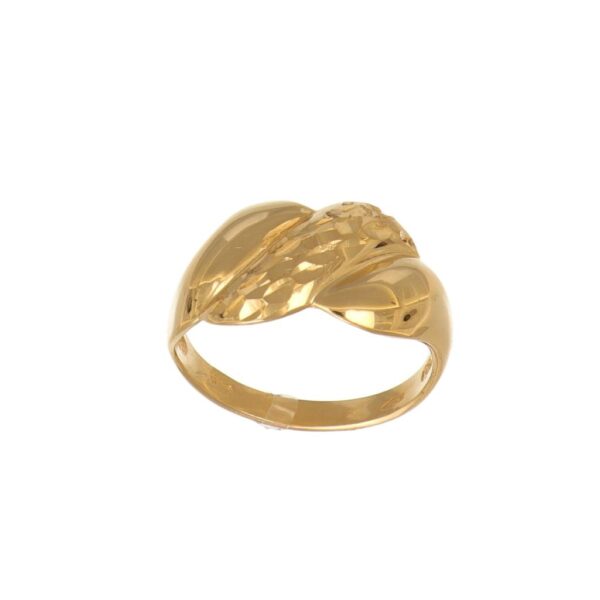 ANELLO ORO GIALLO FASCIA LAVORATO