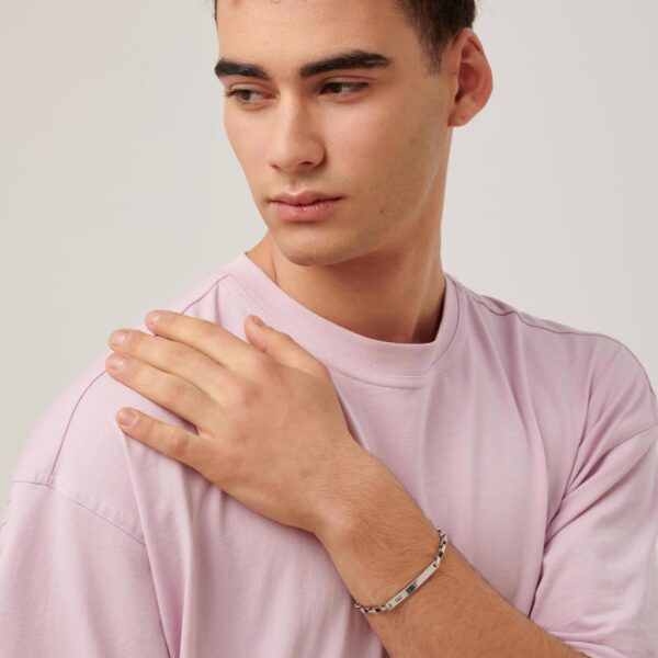 BRACCIALE PROUD IN ACCIAIO 316L E CENTRALE CON SCRITTA DAD