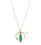 Collana argento dorato con pendente in ottone e cristalli andrea marazzini