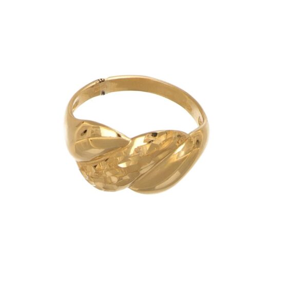 ANELLO ORO GIALLO FASCIA LAVORATO