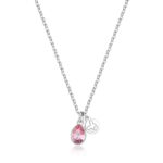 COLLANA LUCKY LIGHT IN ACCIAIO CON FARFALLA E CRISTALLI