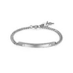 BRACCIALE PROUD IN ACCIAIO, CATENA GRUMETTA E CENT