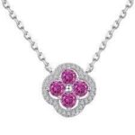 Collana argento con ciondolo quadrifoglio