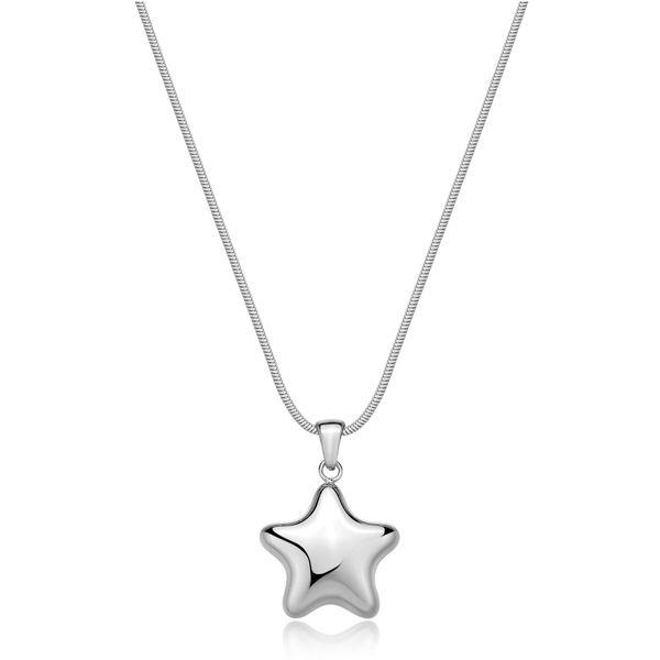 COLLANA STELLAR IN ACCIAIO 316L, CON PENDENTE A FORMA DI STELLA