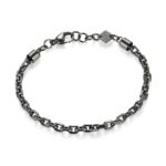 BRACCIALE AMISTAD IN ACCIAIO E PVD GUN CON CATENA
