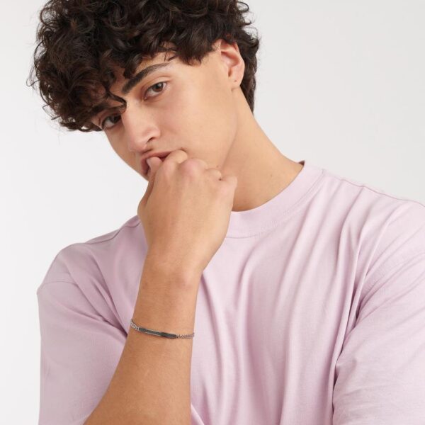BRACCIALE PROUD IN ACCIAIO, CENTRALE INCISO E SMAL