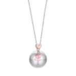COLLANA CHIAMA ANGELI IN ACCIAIO CIONDOLO IN METALLO CON ANGELO E CUORE