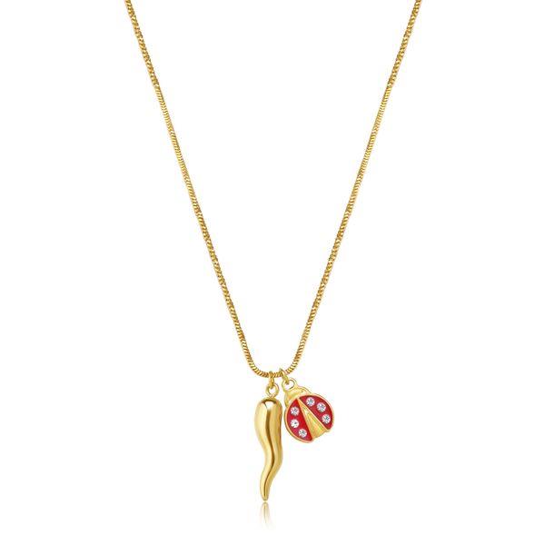COLLANA  FEELINGS  IN ACCIAIO 316L,  FINITURA  PVD