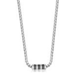COLLANA RIPPLE IN ACCIAIO 316L, FINITURA PVD