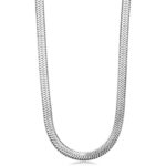 COLLANA CHUNKY IN ACCIAIO 316L, CATENA SNAKE PIATTA