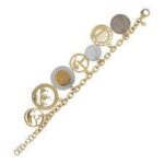 BRACCIALE CATENA ROLO CON CIONDOLI MONETE