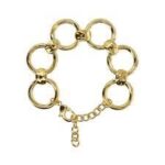 BRACCIALE AD ANELLI MARTELLATO PLACCATO IN ORO