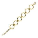 BRACCIALE AD ANELLI MARTELLATO PLACCATO IN ORO