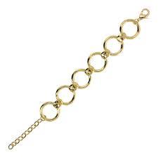 BRACCIALE AD ANELLI MARTELLATO PLACCATO IN ORO