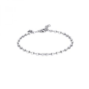 BRACCIALE STORIE ARGENTO 925/1000 RODIO CON CATENA
