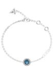 BRACCIALE ACCIAIO CON ZIRCONE AZZURRO