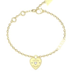 BRACCIALE ACCIAIO DORATO CUORE CON ZIRCONE CUORE