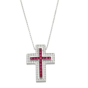 COLLANA CON CIONDOLO ARGENTO CROCE