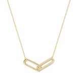 COLLANA BIANCA ARGENTO 925/1000 GALVANICA ORO GIALLO